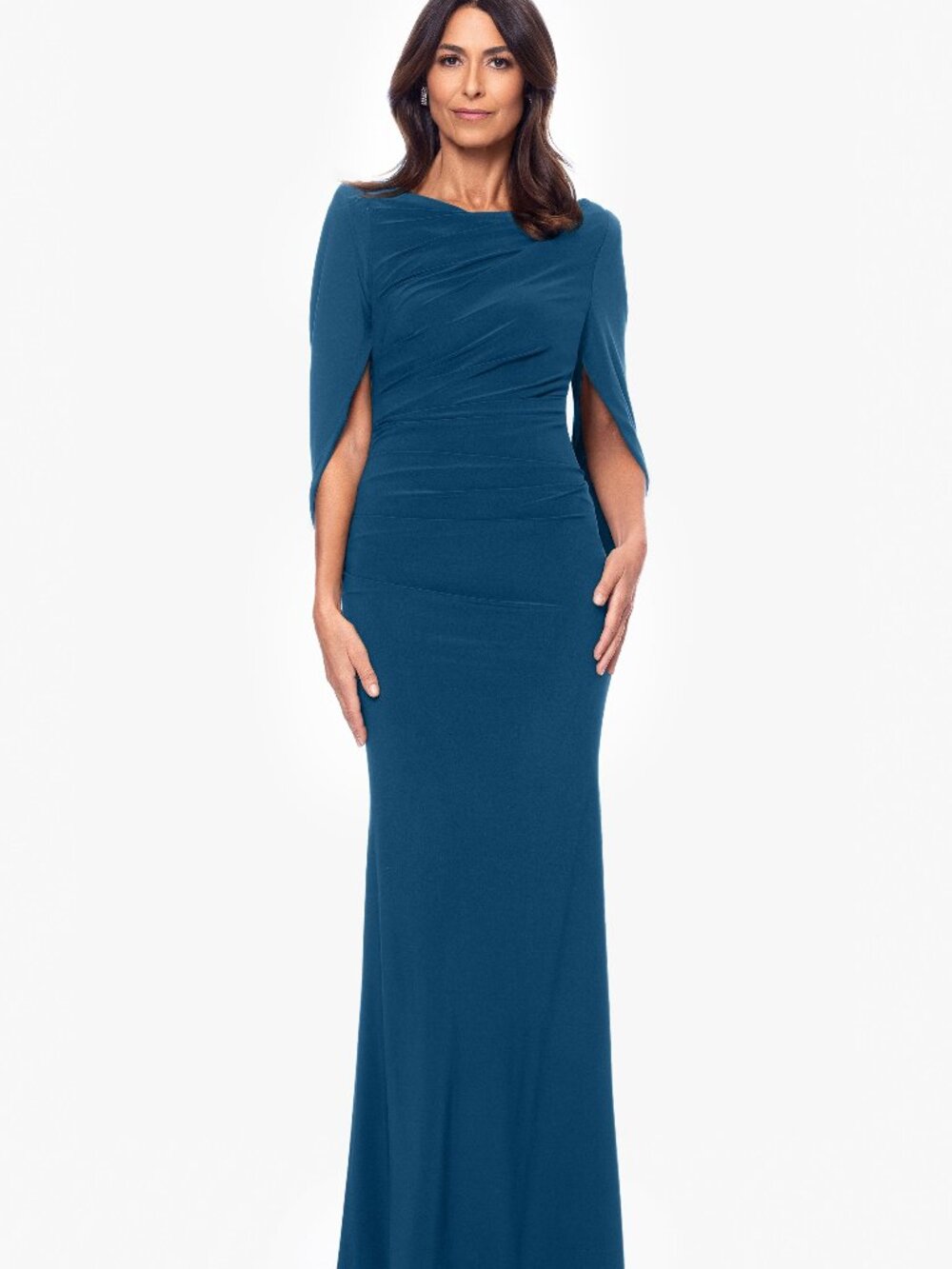 Betsy & Adam Mallard “Miriam” Jersey Knit Draped Back Dress Size 10